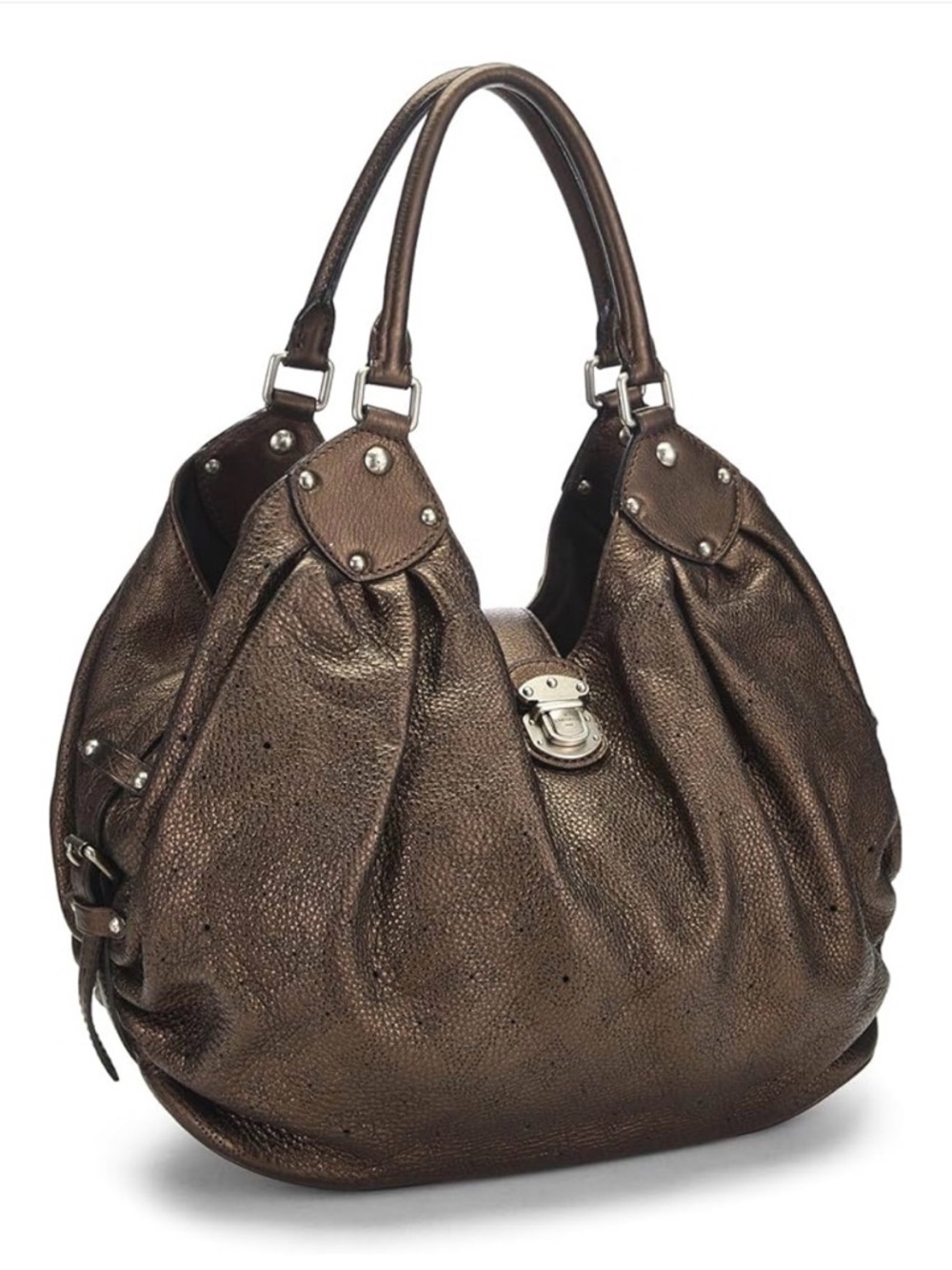 Louis Vuitton Metallic Bronze Pebbled Leather Hobo - Picture 2 of 5